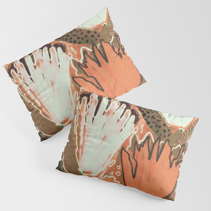 Magic Wildflowers / Orange Pillow Sham Gallery Image 3
