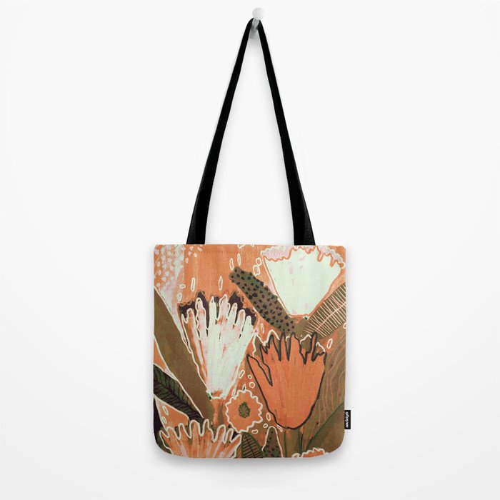 Magic Wildflowers / Orange Tote Bag Gallery Image 2