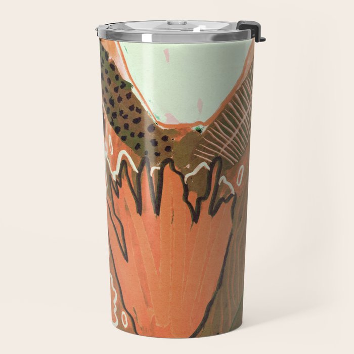 Magic Wildflowers / Orange Travel Mug Gallery Image 2