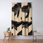 Modern Minimalist Abstract Whales 1 Window Curtain Gallery Image 5