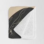 Modern Minimalist Abstract Whales 1 Throw Blanket Gallery Image 3