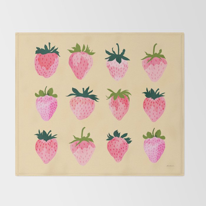 Strawberry Dreams Throw Blanket Gallery Image 2