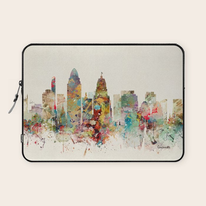 cincinnati skyline Laptop Sleeve Gallery Image 1