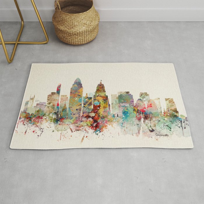 cincinnati skyline Rug Gallery Image 1