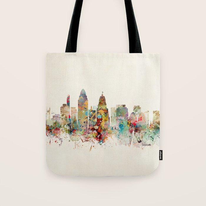cincinnati skyline Tote Bag Gallery Image 1