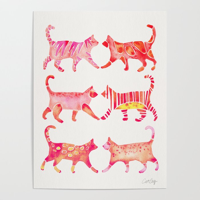 Cat Collection - Pink Palette Poster Gallery Image 4