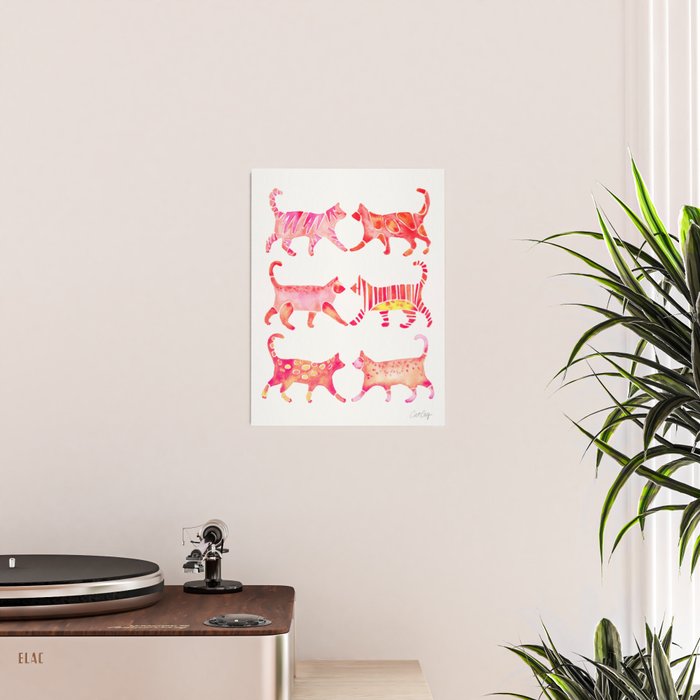 Cat Collection - Pink Palette Poster Gallery Image 2