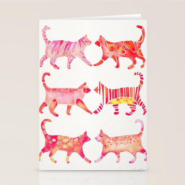 Cat Collection - Pink Palette Stationery Card Gallery Image 2