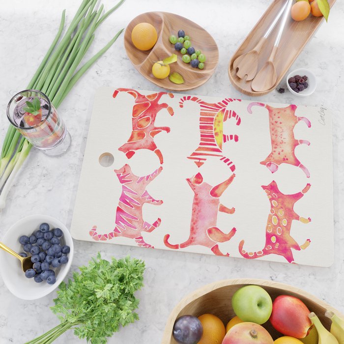 Cat Collection - Pink Palette Cutting Board Gallery Image 2