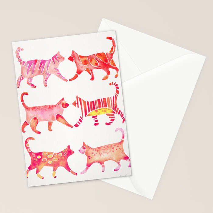 Cat Collection - Pink Palette Stationery Card Gallery Image 2