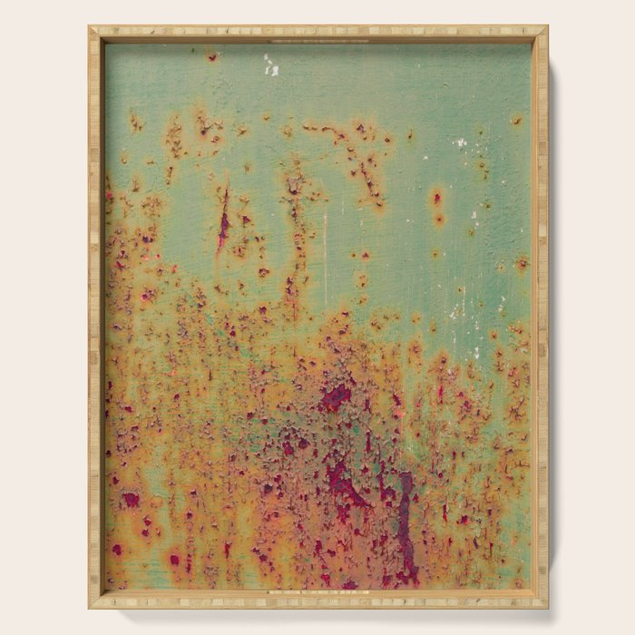 Pretty Green Abstract Texture II Serving Tray Gallery Image 1