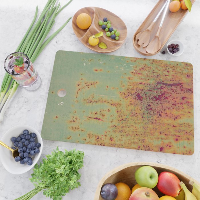 Pretty Green Abstract Texture II Cutting Board Gallery Image 2