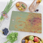 Pretty Green Abstract Texture II Cutting Board Gallery Image 2