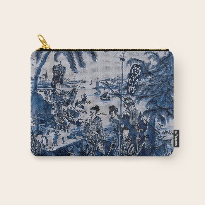 17th Century Delftware Chinoiserie Carry All Pouch Gallery Image 1