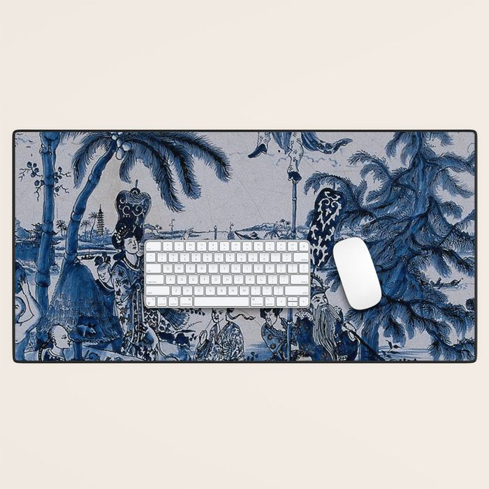 17th Century Delftware Chinoiserie Desk Mat Gallery Image 1