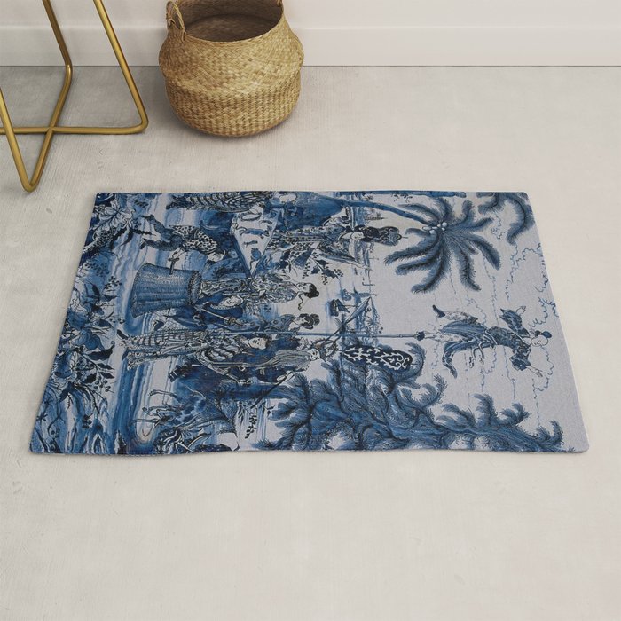 17th Century Delftware Chinoiserie Rug Gallery Image 1