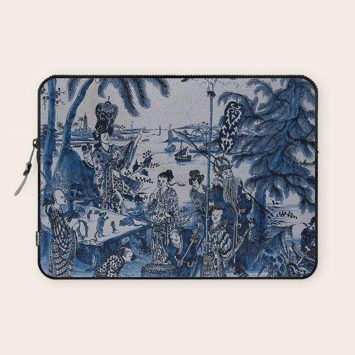 17th Century Delftware Chinoiserie Laptop Sleeve Gallery Image 1