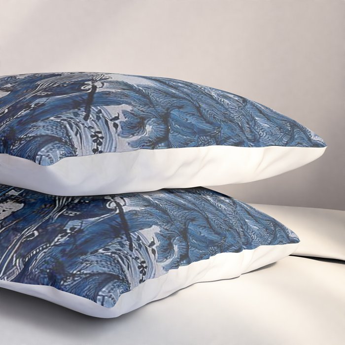 17th Century Delftware Chinoiserie Pillow Sham Gallery Image 3