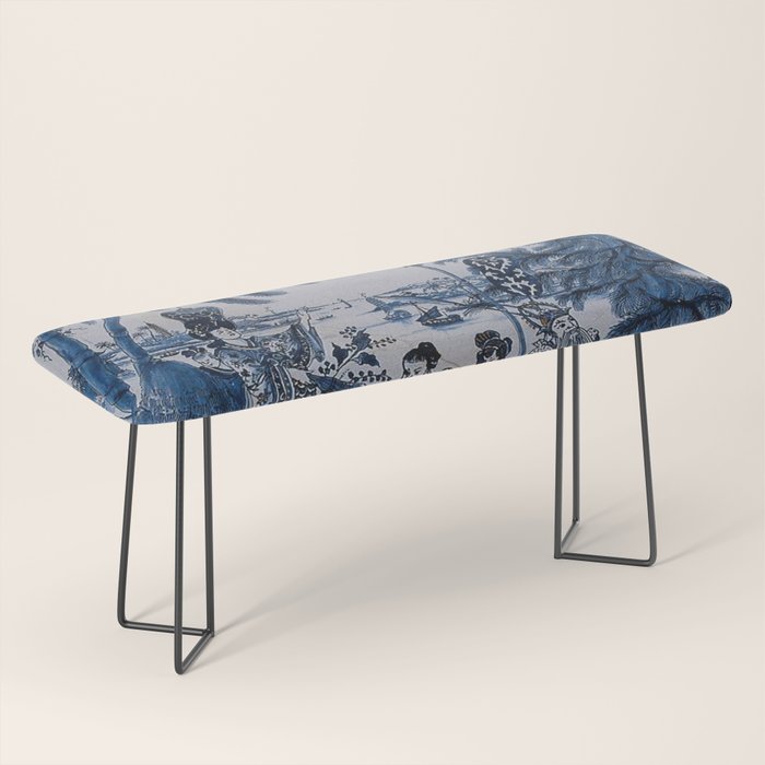 17th Century Delftware Chinoiserie Bench Gallery Image 1