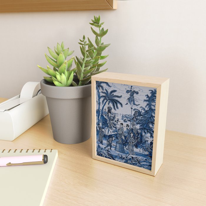 17th Century Delftware Chinoiserie Mini Art Print Gallery Image 2
