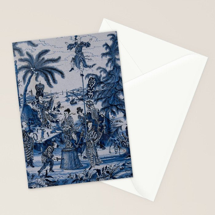 17th Century Delftware Chinoiserie Stationery Card Gallery Image 2