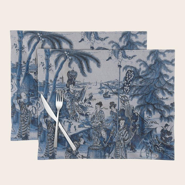 17th Century Delftware Chinoiserie Placemat Gallery Image 1