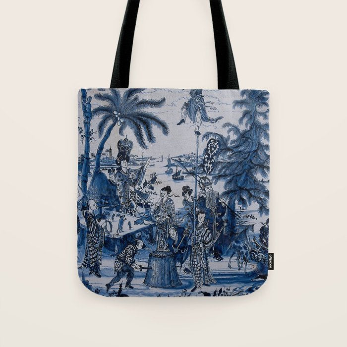 17th Century Delftware Chinoiserie Tote Bag Gallery Image 1