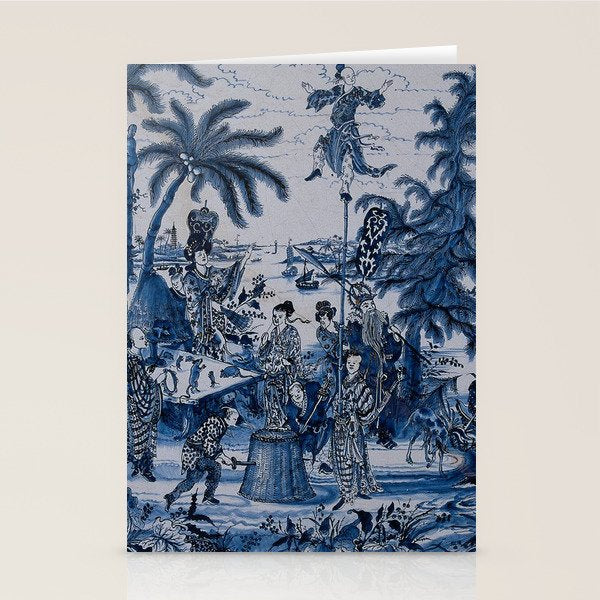 17th Century Delftware Chinoiserie Stationery Card Gallery Image 1