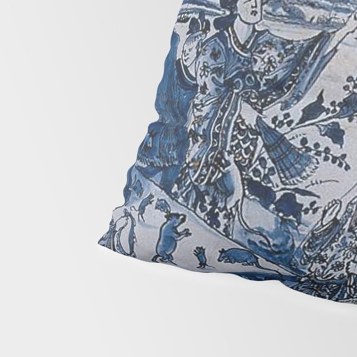 17th Century Delftware Chinoiserie Pillow Sham Gallery Image 4