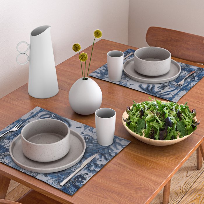 17th Century Delftware Chinoiserie Placemat Gallery Image 2