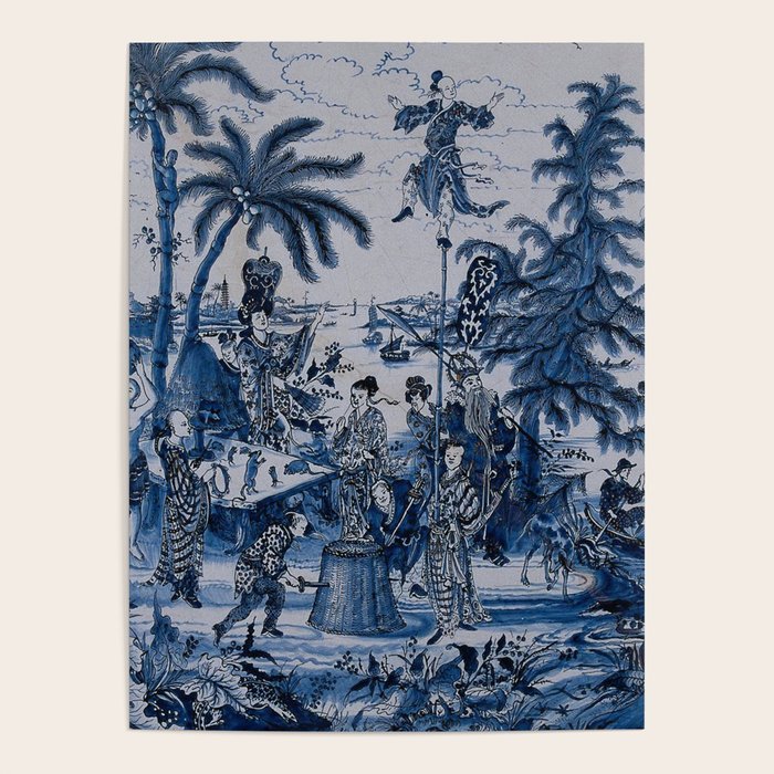 17th Century Delftware Chinoiserie Poster Gallery Image 4