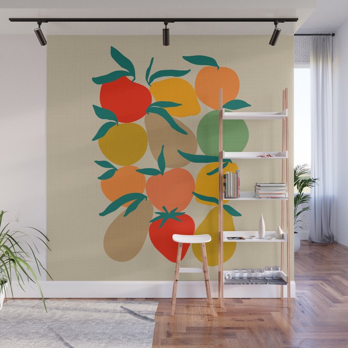 2025 RETRO FRUIT MARKET CALENDAR Wall Mural Gallery Image 1