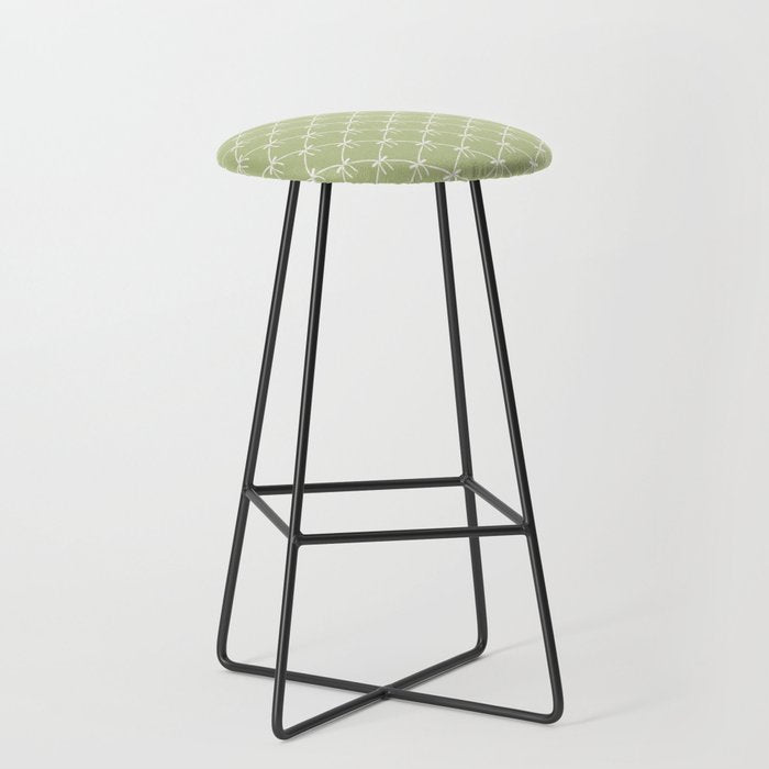Bows & Ribbons Pattern XXIV Pastel Green Stool Gallery Image 1