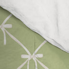 Bows & Ribbons Pattern XXIV Pastel Green Comforter Gallery Image 4