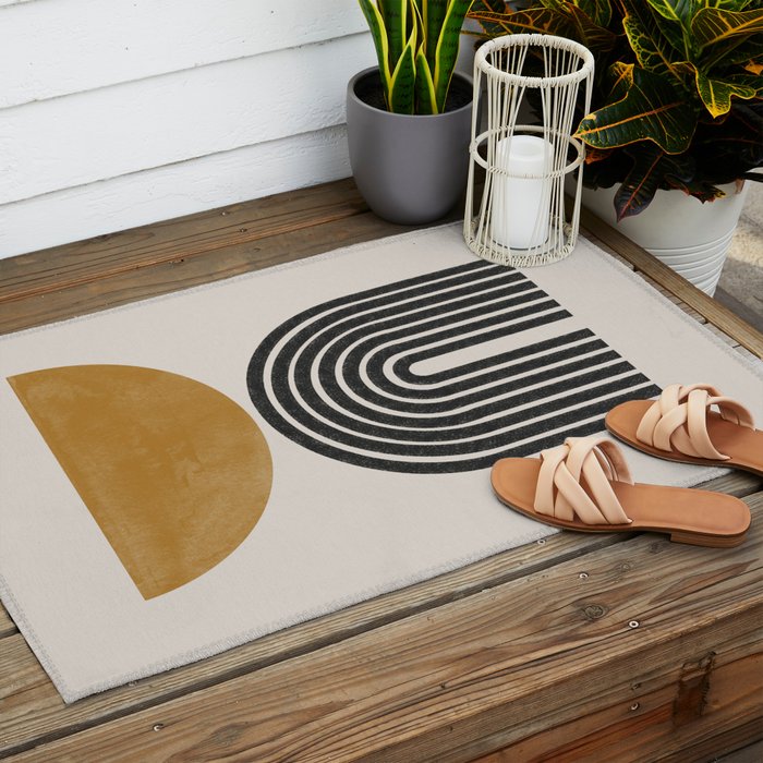Mid Century Modern Outdoor Rug Gallery Image 2