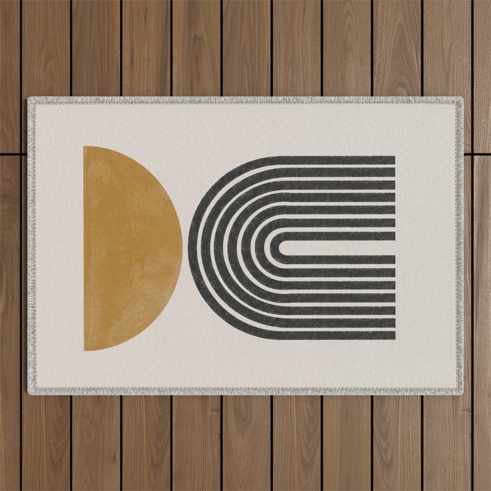 Mid Century Modern Outdoor Rug Gallery Image 1