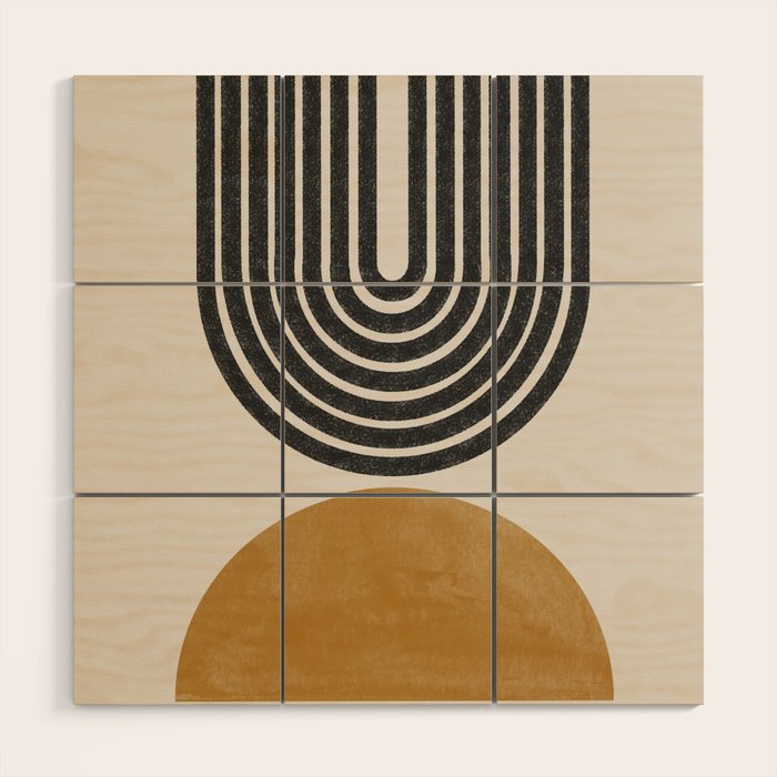 Mid Century Modern Wood Wall Art Gallery Image 1