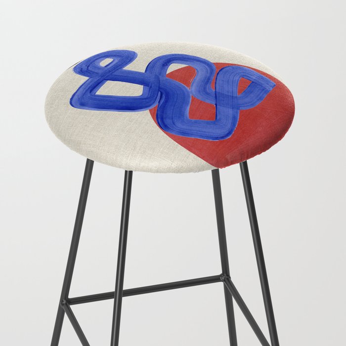Blue Spiral Eclipse Stool Gallery Image 2