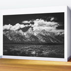 Mountain Summer Escape - Black and White Tetons Wall Mural Gallery Image 2