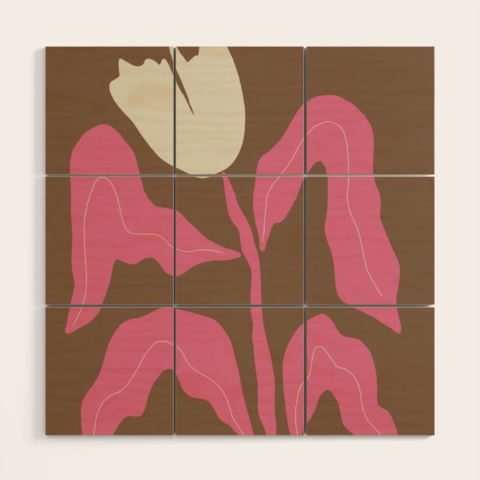Happy Tulip Wood Wall Art Gallery Image 1