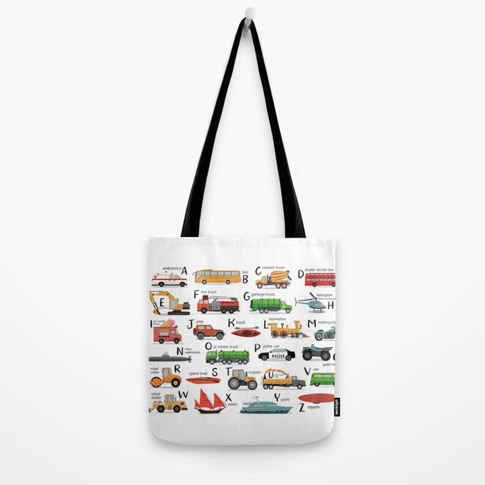 Transportation alphabet Tote Bag Gallery Image 2