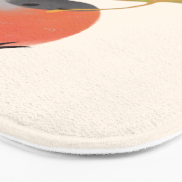 Eurasian bullfinch 2 Bath Mat Gallery Image 3