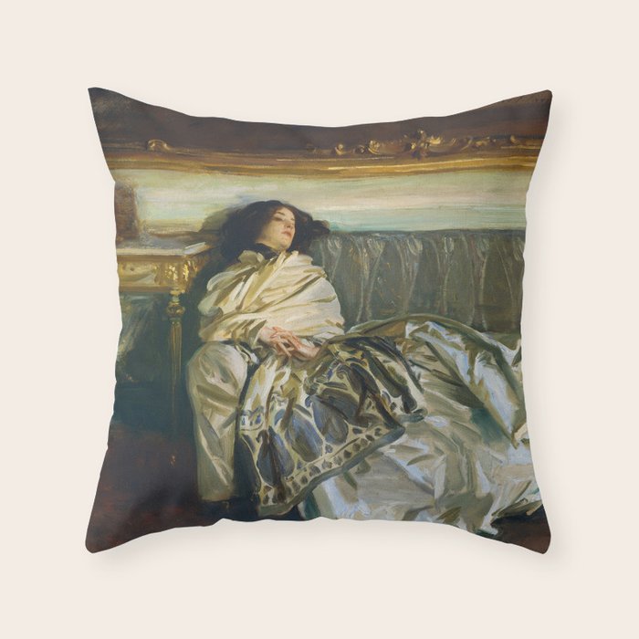Nonchaloir (Repose), 1911, John Singer Sargent Throw Pillow Gallery Image 6