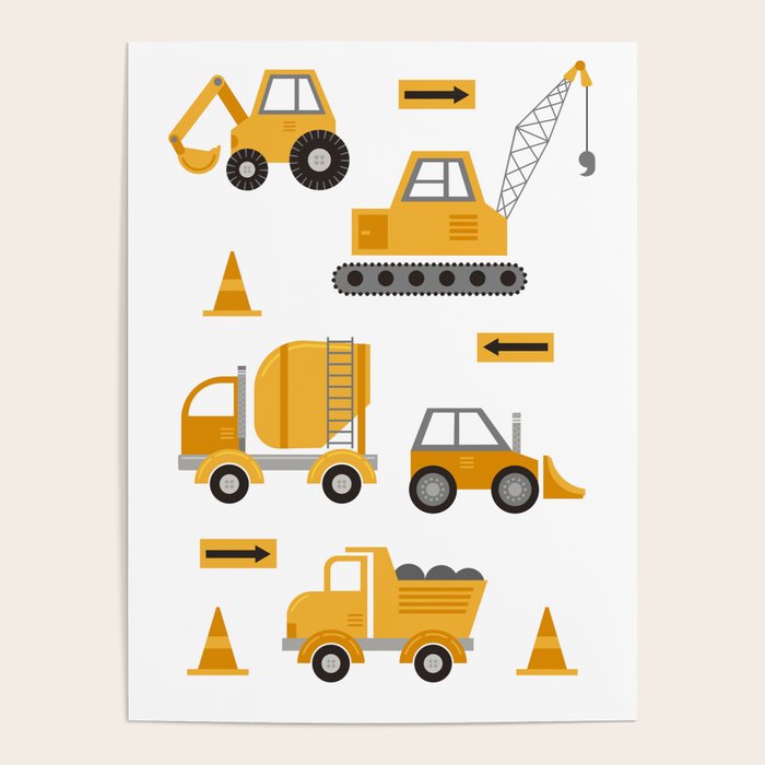 Construction Trucks Poster Gallery Image 1