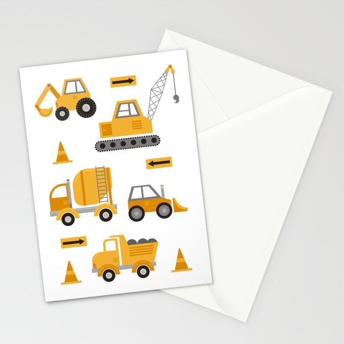 Construction Trucks Stationery Card Gallery Image 2
