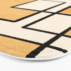 Piet Composition in Light Orange - Mid-Century Modern Minimalist Geometric Abstract Bath Mat Gallery Image 3