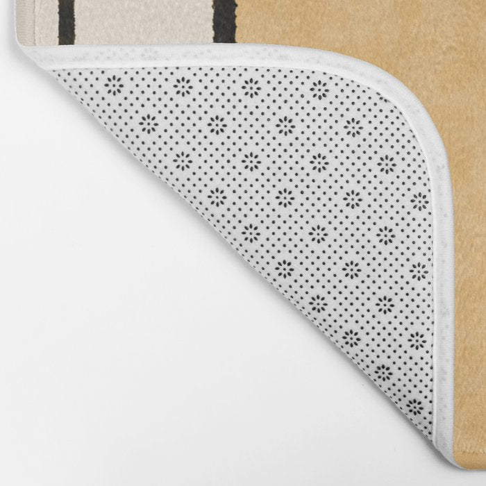 Piet Composition in Light Orange - Mid-Century Modern Minimalist Geometric Abstract Bath Mat Gallery Image 2