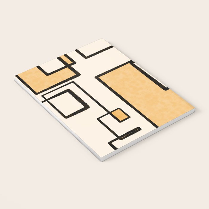 Piet Composition in Light Orange - Mid-Century Modern Minimalist Geometric Abstract Notebook Gallery Image 3