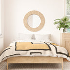 Piet Composition in Light Orange - Mid-Century Modern Minimalist Geometric Abstract Duvet Cover Gallery Image 3