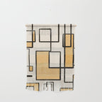 Piet Composition in Light Orange - Mid-Century Modern Minimalist Geometric Abstract Wall Hanging Gallery Image 1